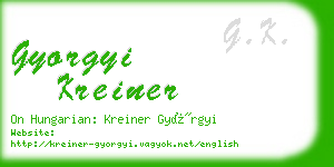 gyorgyi kreiner business card